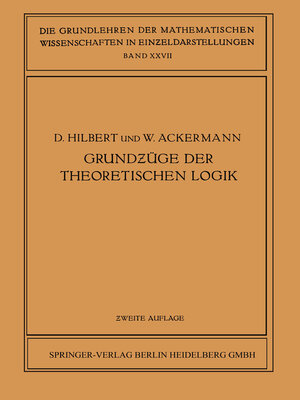 cover image of Grundzüge der theoretischen Logik